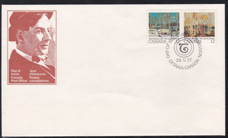 Canada # 734a, Landscapes by Tom Thompson, First Day Cover