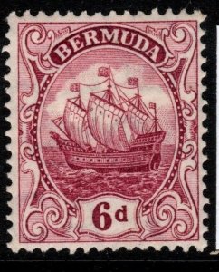 BERMUDA SG50a 1924 6d PALE CLARET MTD MINT