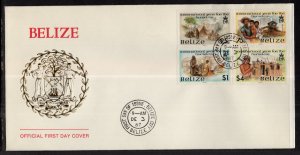 Belize 878-881 U/A FDC