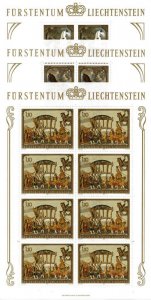 Liechtenstein 660-662 MNH sheetlets of 8 stamps