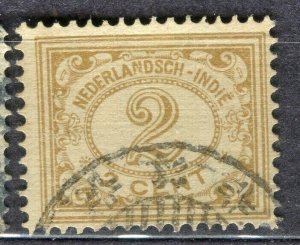 NETHERLANDS INDIES; 1912 early Numeral issue used Shade of 2c. value