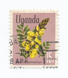 Uganda 1969 Scott 117 used - 15c, Flowers