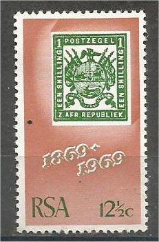 SOUTH AFRICA, 1969, MH 121/2c, South African postage stamps. Scott 358