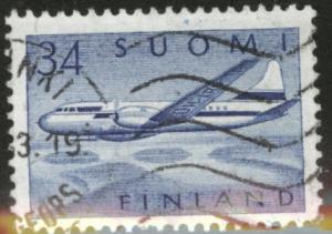 FINLAND SUOMI Scott C5 used 1958 airmail stamp