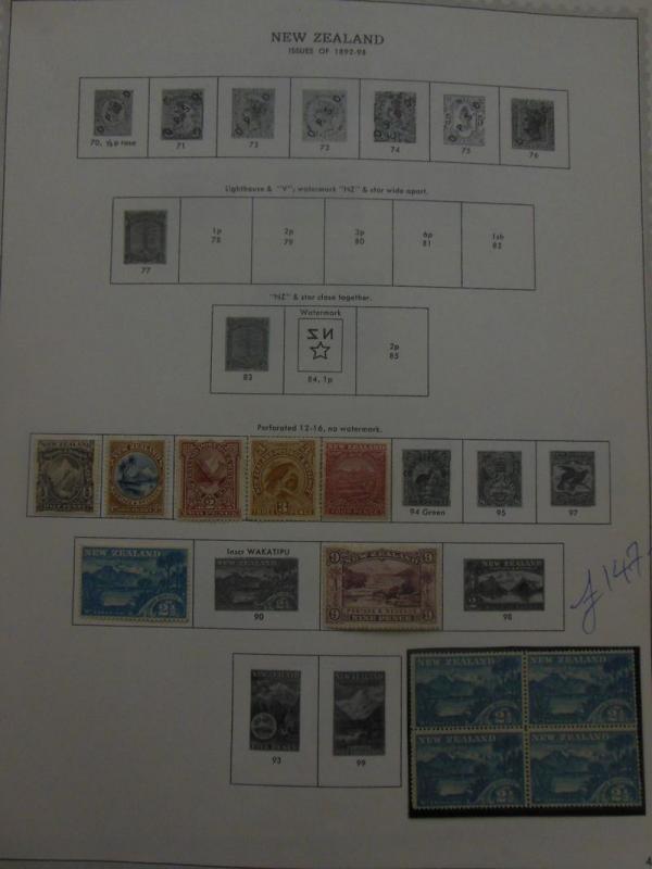 NEW ZEALAND : Beautiful all Mint collection on album pages. SG Catalog £2,936.00
