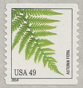 US 4850 Ferns Autumn Fern 49c coil single (1 stamp) MNH 2014