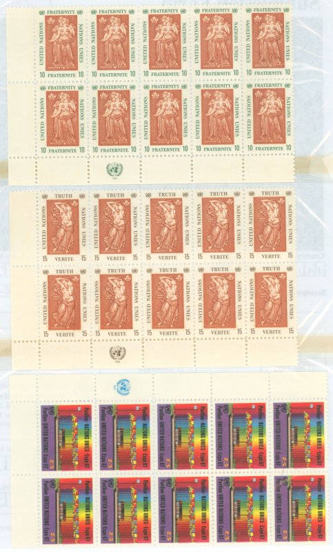 United Nations #172-174 Mint (NH) Single (Complete Set)