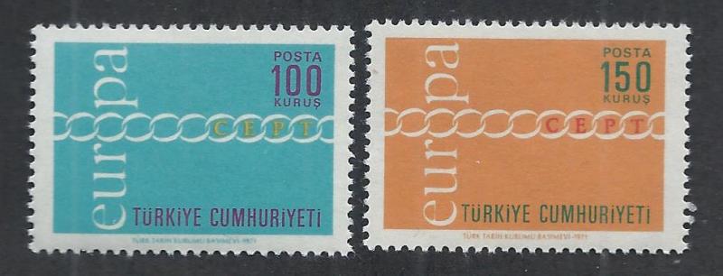 TURKEY SC# 1876-7 VF/MNH 1971