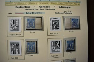 GERMANY DDR SBZ BERLIN UND BESATZUNGSZONE 6 ABARTEN/PLATTENFEHLER  MNH 25 STAMPS