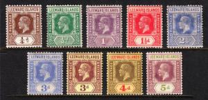 LEEWARD ISLANDS —SCOTT 61a//74 (SG 59//81)— 1922-27 KGV MULT SCR.—MH —SCV $46.50