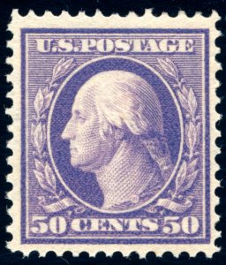 SCOTT# 341 UNUSED OG HINGED 50 CENT WASHINGTON, 1909. GOOD CAT VALUE, LOOK