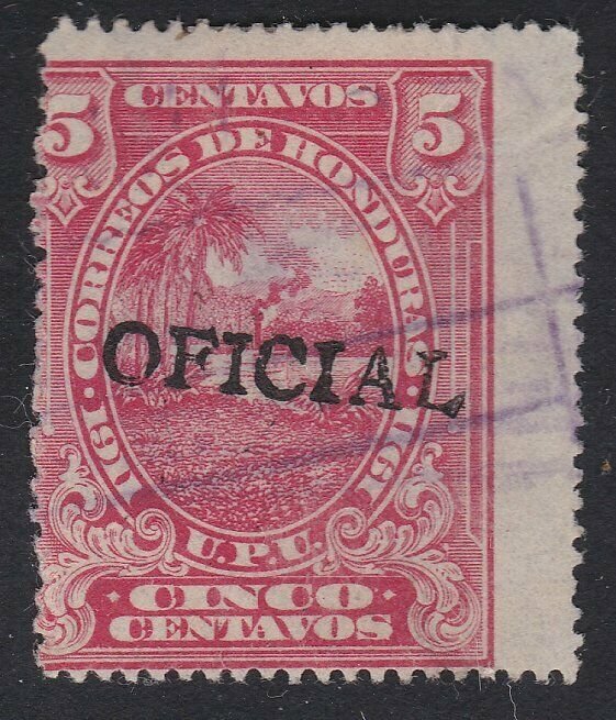 HONDURAS  An old forgery of a classic stamp  - fake OFFICIAL................D952