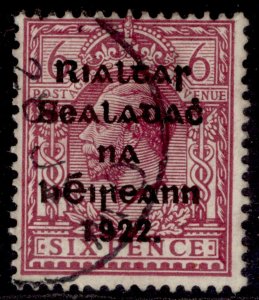 IRELAND GV SG39a, 6d deep reddish purple, VERY FINE USED. CDS