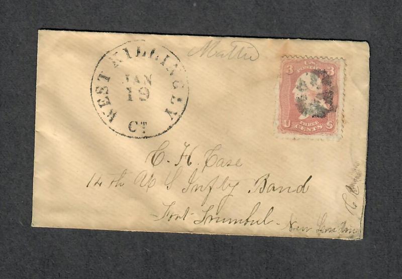 West Killingly CT DPO 5 Union Civil War Cover Sc#65 14th Inf Band Dt. Trumbull