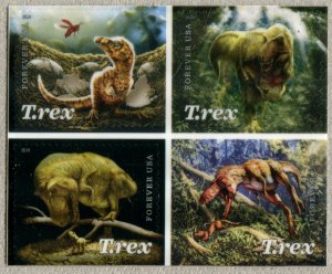 5413a US (55c) Tyrannosaurus Rex SA, MNH blk/4