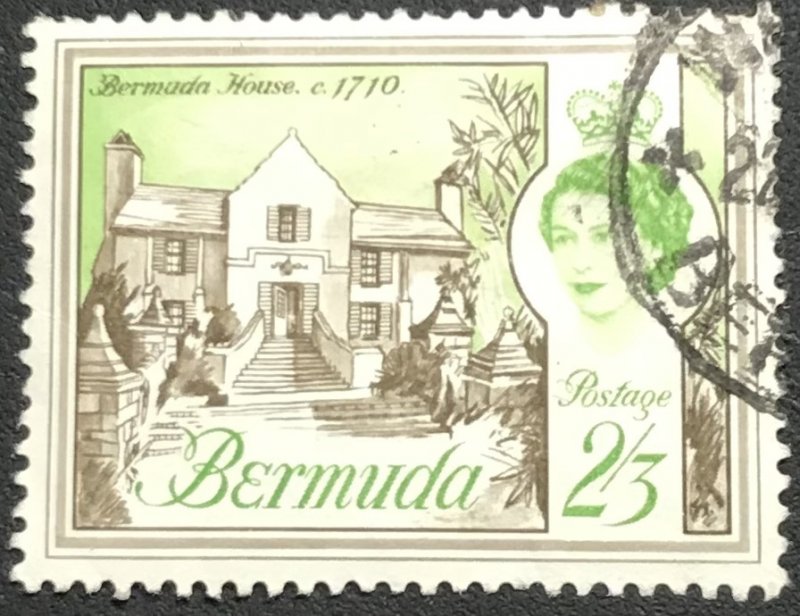 Bermuda #187 Used Single Writing on back Bermuda House L21