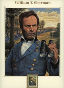 USA #2975q William T. Sherman 1995 Civil War Issue 10x13 Poster Collectors Pane