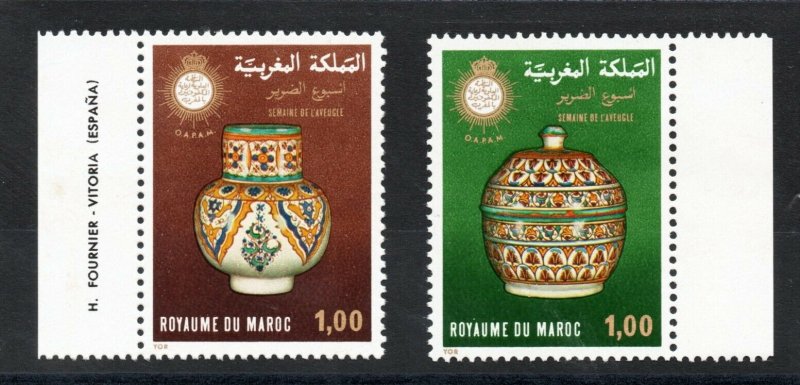 1978 - Morocco -Maroc - Blind Week - Potery -Complete set 2v.MNH** 