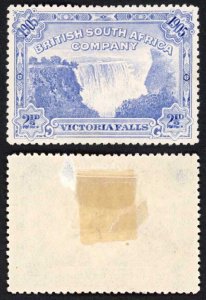 Rhodesia SG95 2 1/2d Deep Blue Victoria Falls Perf 14 M/M
