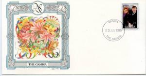 Gambia 1986 Royal Wedding Prince Andrew & Sarah Sc 635 Fargusan Flower Orchid...