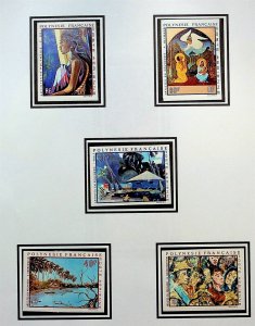 French Polynesia Sc C78-82 Imperf MNH of 1971 -Art, Paintings - HA19