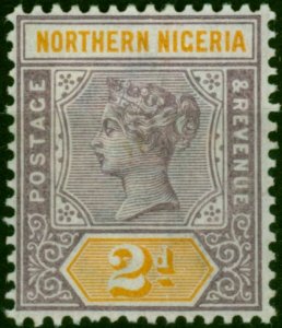 Northern Nigeria 1900 2d Dull Mauve & Yellow SG3 Fine MM (2)