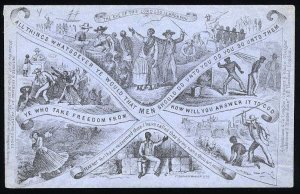 British Commonwealth - Great Britain, 1860 (ca) illustrated anti-slavery en...