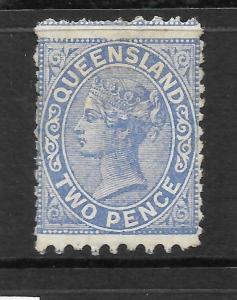 QUEENSLAND 1884  2d    QV   MLH  P9 1/2x12   SG 177