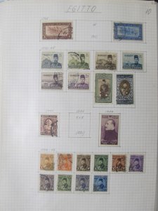 Egypt Stamps 1938-1946 MH* and Used LR105P10-