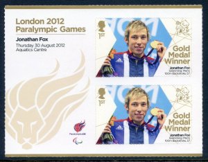 GB London 2012 Paralympics Jonathan Fox Gold 1st Class MNH SG3373a 