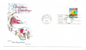 2245  Christmas Scene 1986 Jackson FDC