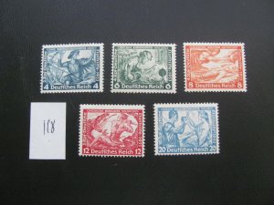 Germany 1933 USED  SC B50a-55a wagner perf. 14  SET VF 150 EUROS (116)