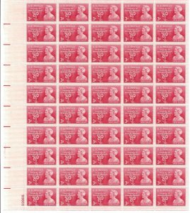 US 977, Plate 23966 BL MNH Sheet of 50. Moina Michael, Founder of Memorial Poppy