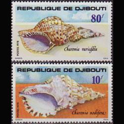 DJIBOUTI 1978 - Scott# 480-1 Seashells Set of 2 NH