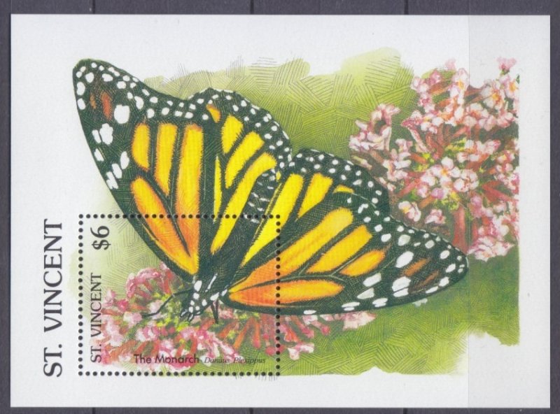 1989 St Vincent 1351/B84 Butterflies 10,00 €