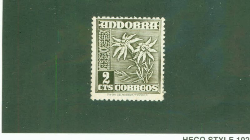 SPANISH ANDORRA 37 MH BIN $0.50