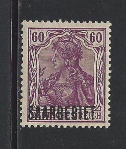  Saar Sc # 55 mint hinge remnant