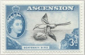 1956 BRITISH COLONY ASCENSION 3d MH* Stamp A4P15F39609-