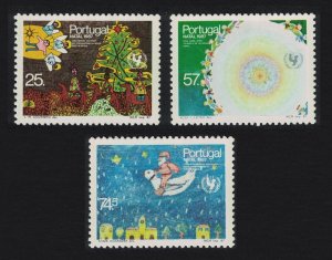 Portugal Christmas Children's Paintings 3v 1987 MNH SG#2089-2091