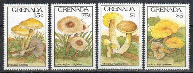 Grenada Stamp 1989, 1992, 1993, 1996  - Mushrooms