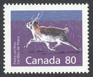 Canada Sc# 1180c (perf 14.4X13.8) MNH 1990 80c Peary Caribou