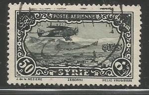 SYRIA  C55  USED, PLANE OVER  HOMS