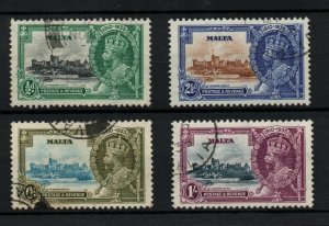 Malta KGV 1935 Silver Jubilee good CDS used SG210-213 WS25136