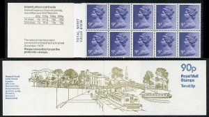 SG FG6A 1978-79 90p Regents Canal Complete Booklet Selvedge Left Side