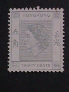 ​HONG KONG-1954 SC#190 68 YEARS OLD-QUEEN ELIZABETH II MINT  NOT HING VF RARE