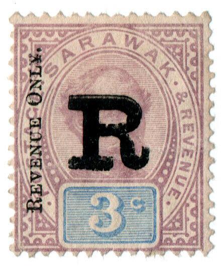 (I.B) Sarawak Revenue : Duty Stamp 3c