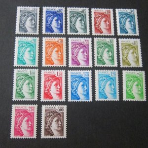 France 1977 Sc 1560-69,1571-81 MNH