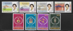 Seychelles 380-387 Queen Elizabeth Silver Jubilee set MNH c.v. $2.35