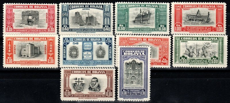 Bolivia #C140-9   F-VF Unused CV $6.05 (X1096)