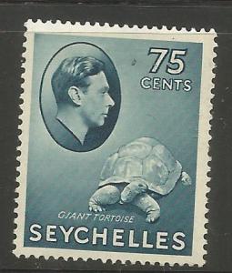 SEYCHELLES  142  MINT HINGED, THIN,  GIANT TORTOISE,  CAT $52.5